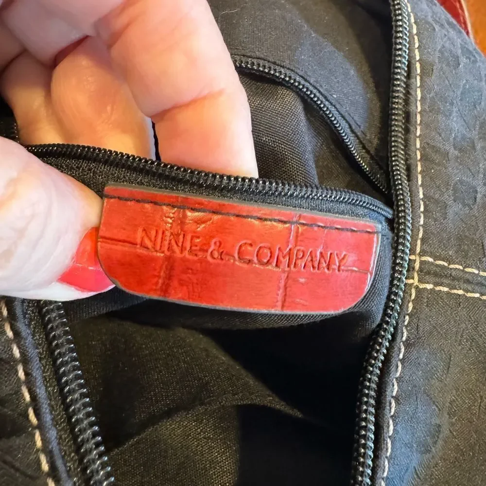 Nine & Company Unique Leather and Canvas Backpack